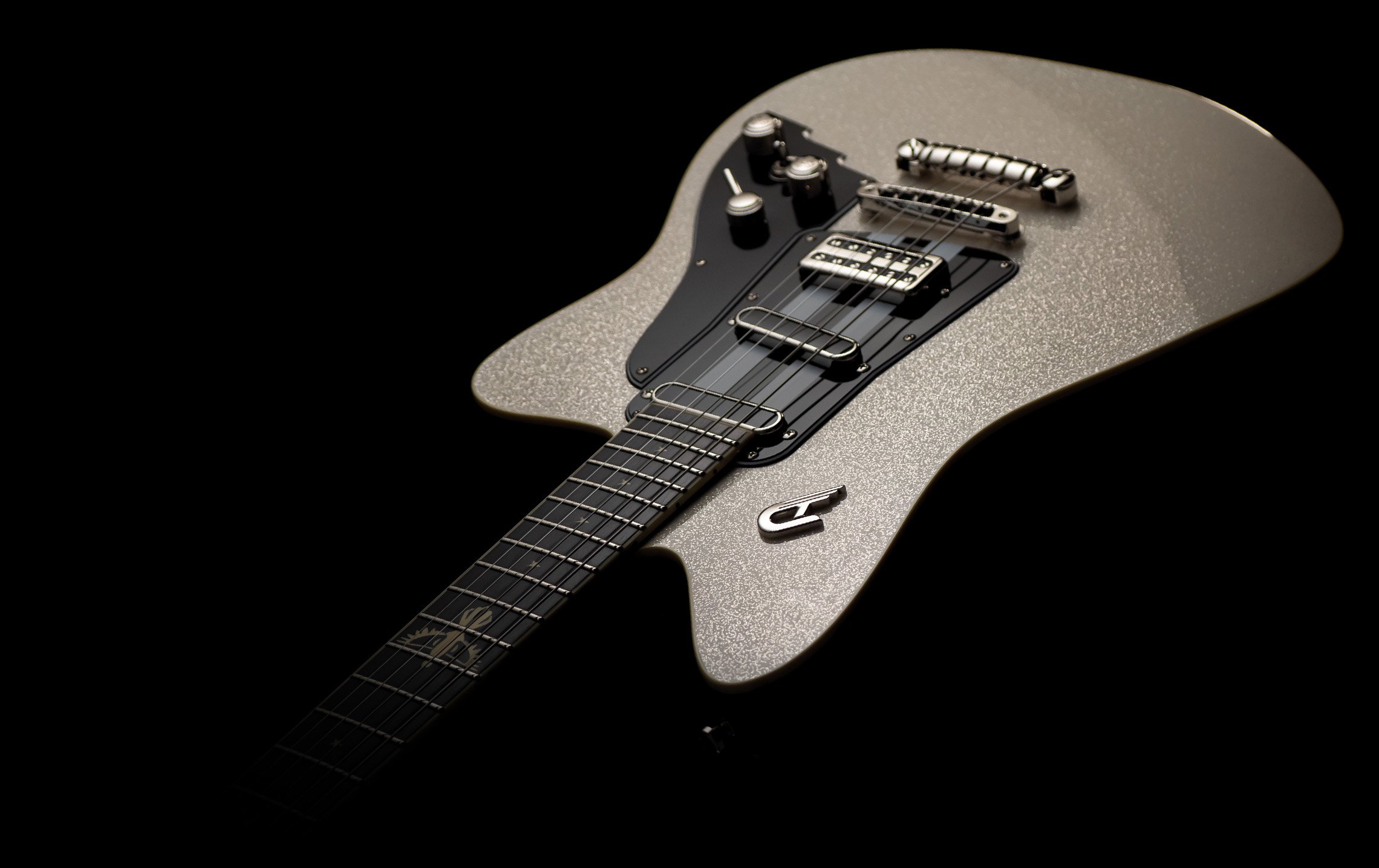 Duesenberg Guitars Alliance Series Dave Baksh Guitar Body White Sparkle