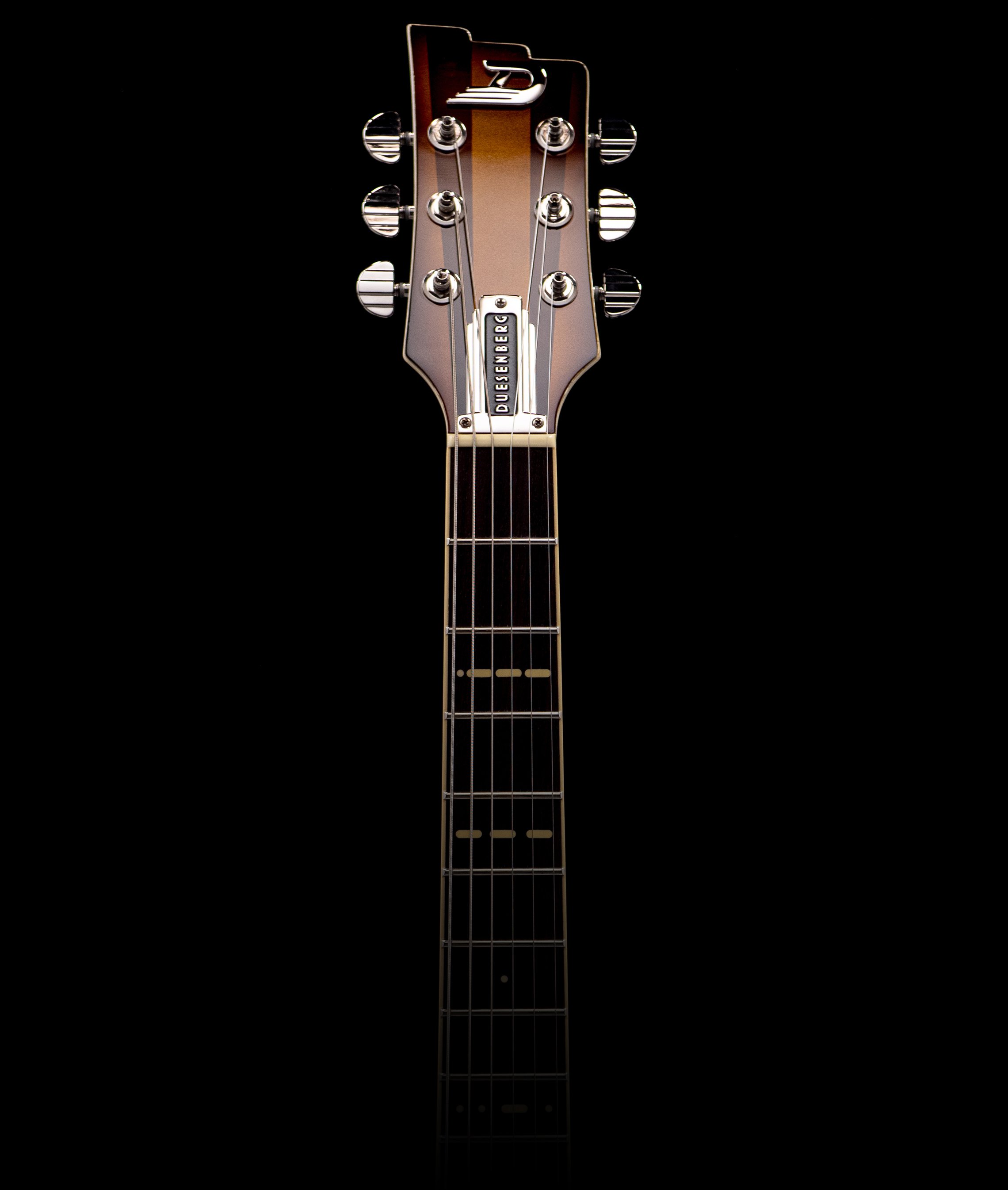 Headstock and Fretboard of the Duesenberg Joe Walsh Alliance Series Guitar