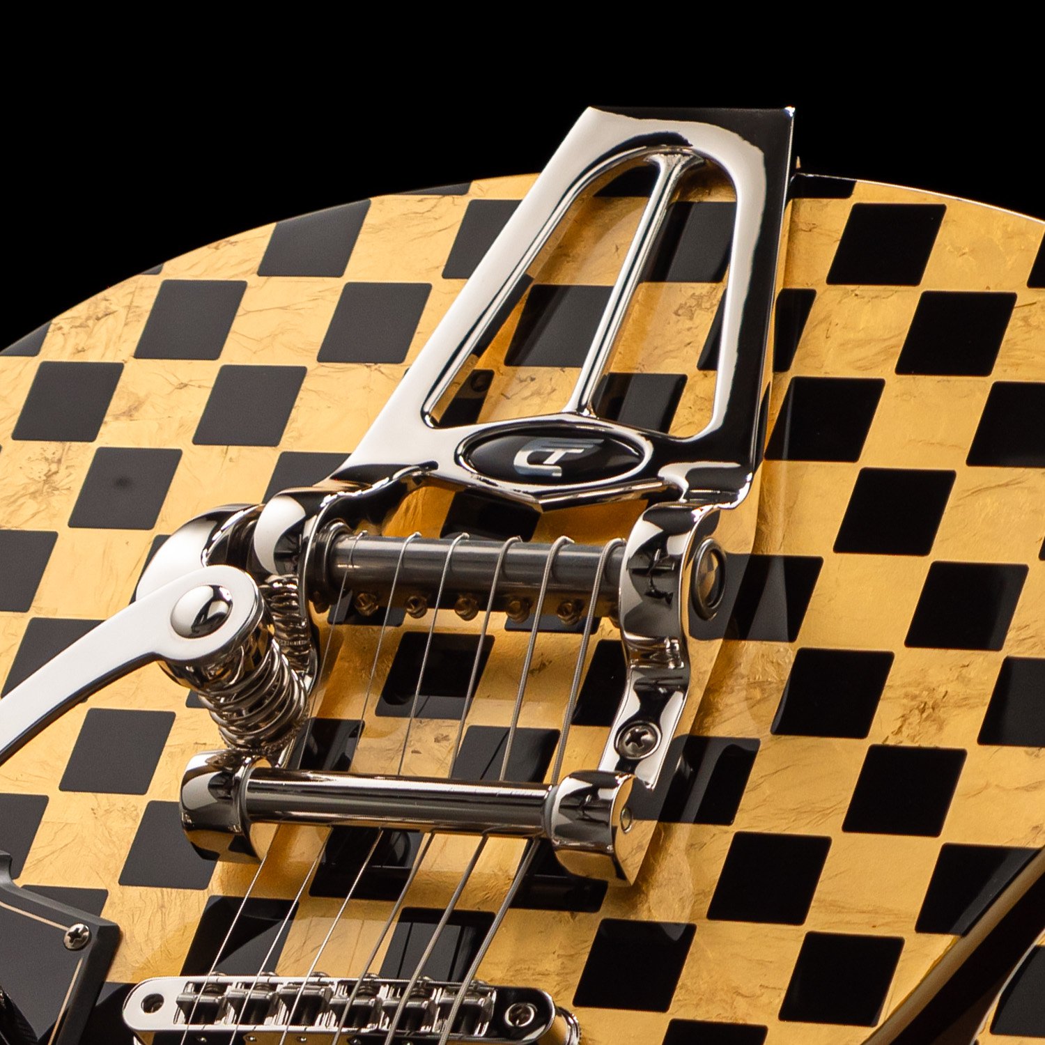 Photo of the Duesenberg Starplayer CBR 30th Anniversary Checkerboard Tremolo Unit