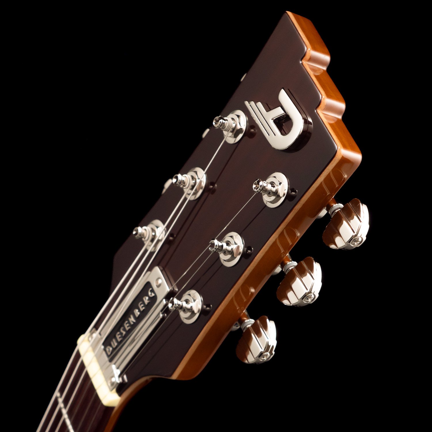 Photo of the Duesenberg Starplayer CBR 30th Anniversary Checkerboard Headstock