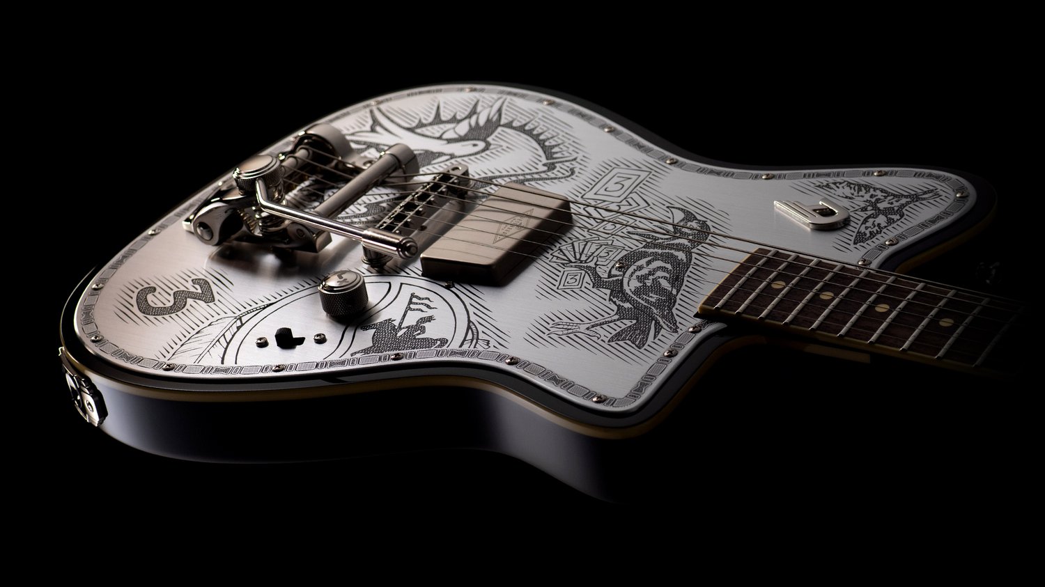 Johnny depp shop guitar collection