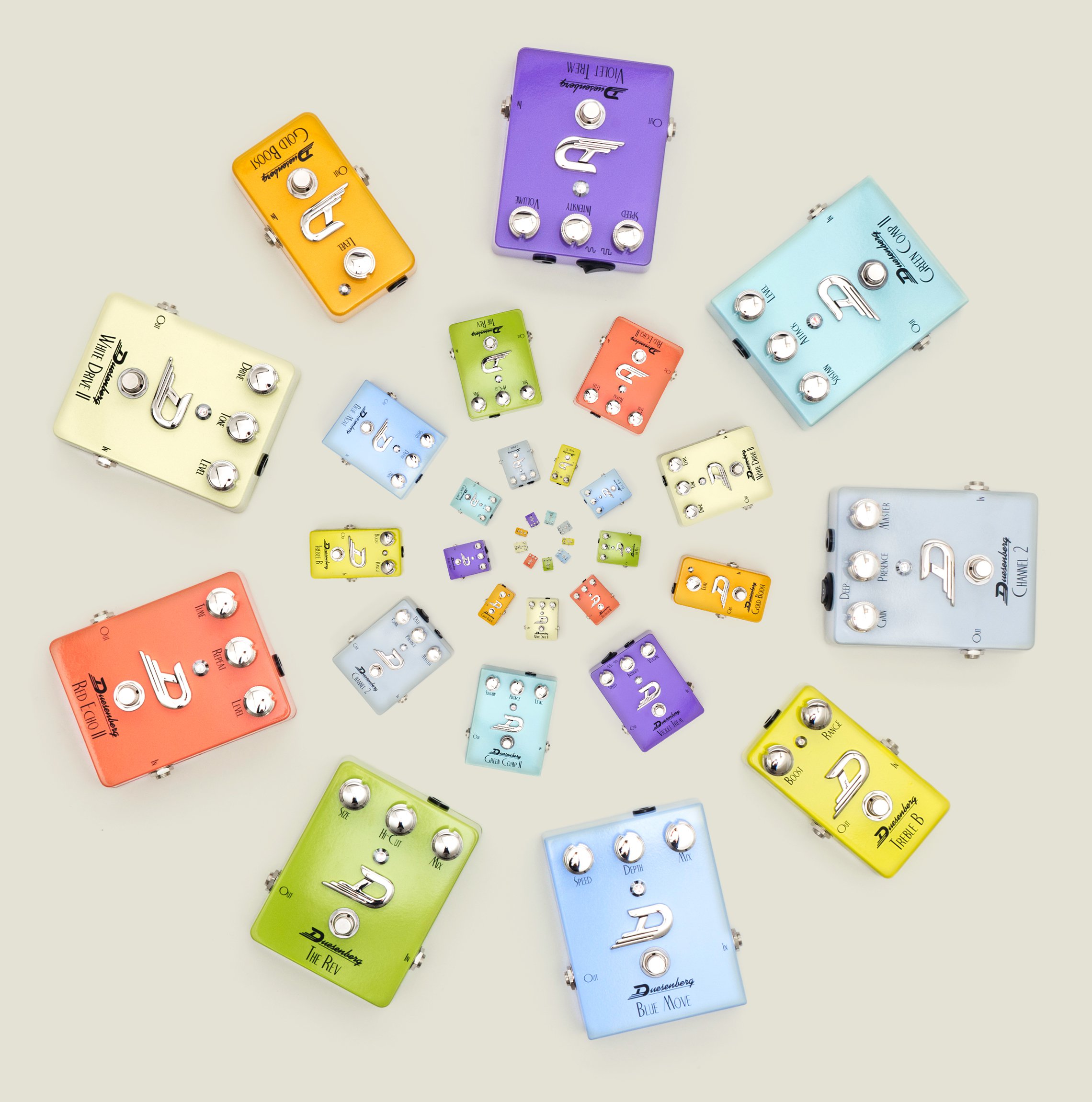 EFX_LAYOUT_Hero-Flower.jpg Duesenberg Effect Pedals laid out in a circle