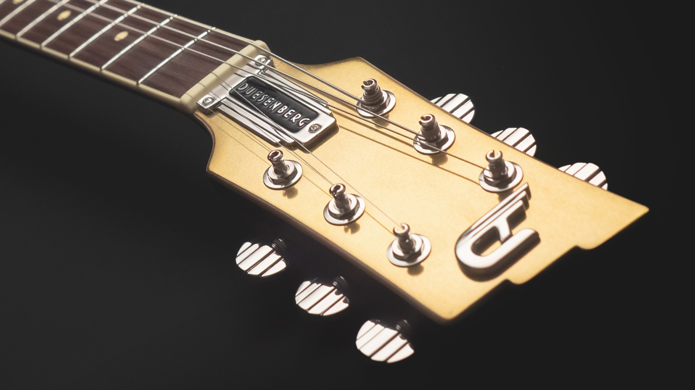Duesenberg Hanover Gold 2026 limited, Gallery Headstock